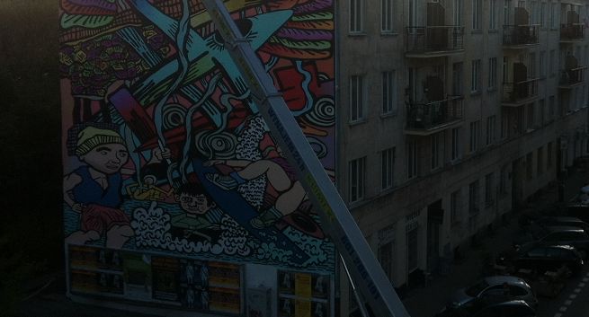 Mural na warszawskim Powiślu promuje program „Pasja - sposób na życie” w Canal+ Discovery