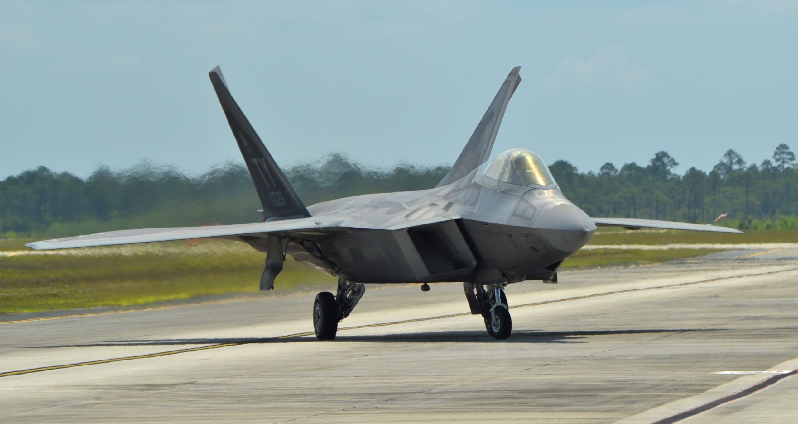 F-22 Raptor Fighter Jet
Panama City, USA - April 22, 2017: An F-22 Raptor prepares for take-off at Tyndall Air Force Base in Panama City, Florida.
Michael Fitzsimmons