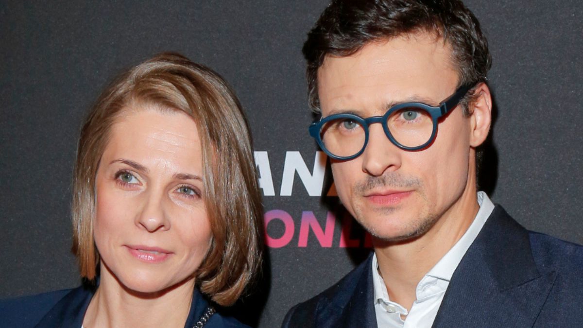 Mateusz Damięcki z żoną