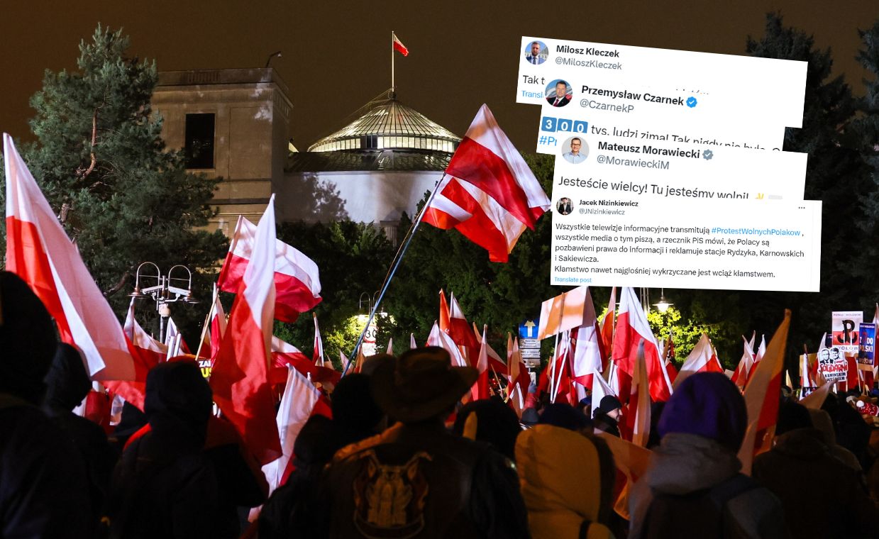 "Tak wygląda ponad 300 tys. patriotów". Komentarze po proteście PiS