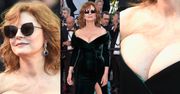 Ściśnięte, 70-letnie piersi Susan Sarandon na czerwonym dywanie w Cannes! (ZDJĘCIA)