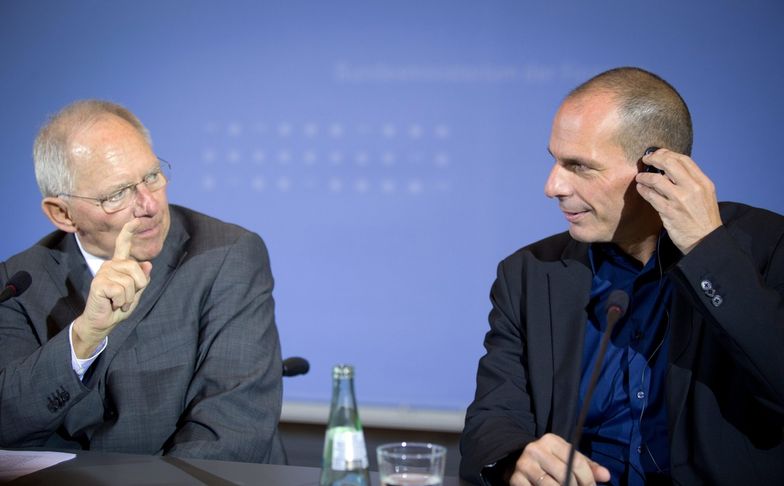 Wolfgang Schaeuble i Janis Warufakis.