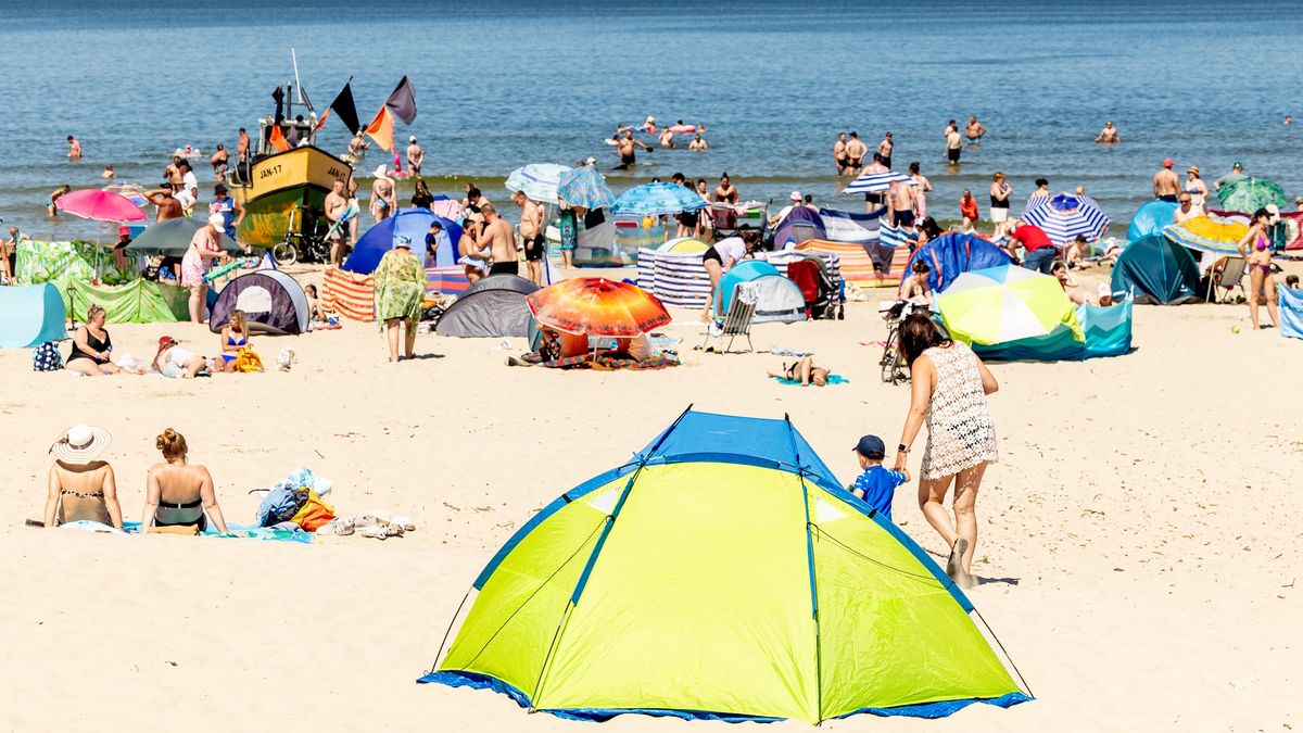 Summer At Polish Sea
People enjoy sunny weather at a crowded beach on the Baltic Sea during summer holidays in the coastal town of Jantar Poland on 2 July 2025. (Photo by Foto Olimpik/NurPhoto via Getty Images)
NurPhoto
holidays, beachgoers, summer holidays, tourists, seaside, summer travel, european beach, lifestyle, coastal region, vacation, outdoor, windbreaks, foto olimpik, holiday season, general news, polish coast, 2 july 2025, nurphoto, family vacation, crowded beach, umbrellas, jantar, seaside resort, holidaymakers, sunny weather, beach activities, leisure, baltic coast, summer destination, coastal town, heatwave