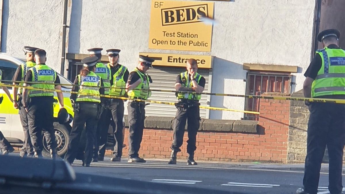 Policja na miejscu zdarzenia