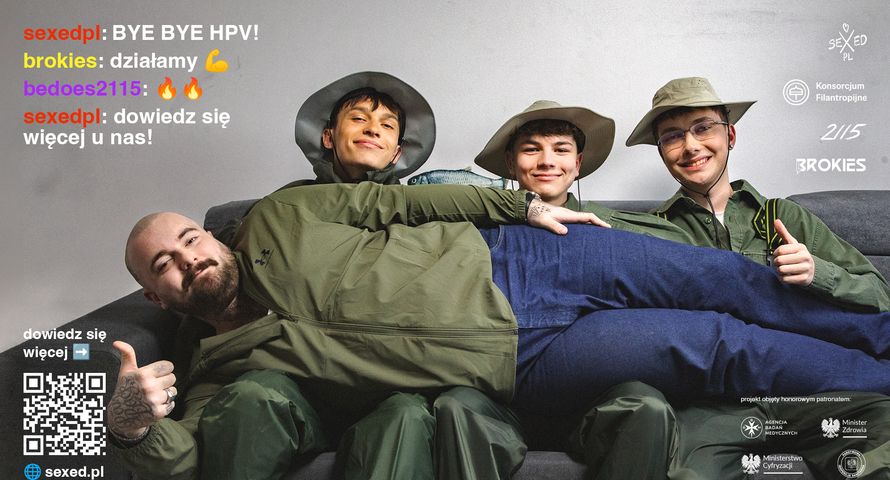 Fundacja Anji Rubik promuje szczepienia przeciw HPV dla chłopców. W kampanii Bedoes 2115 i Brokies