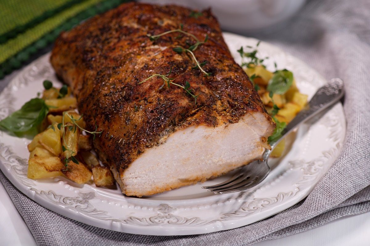 Roast pork loin.