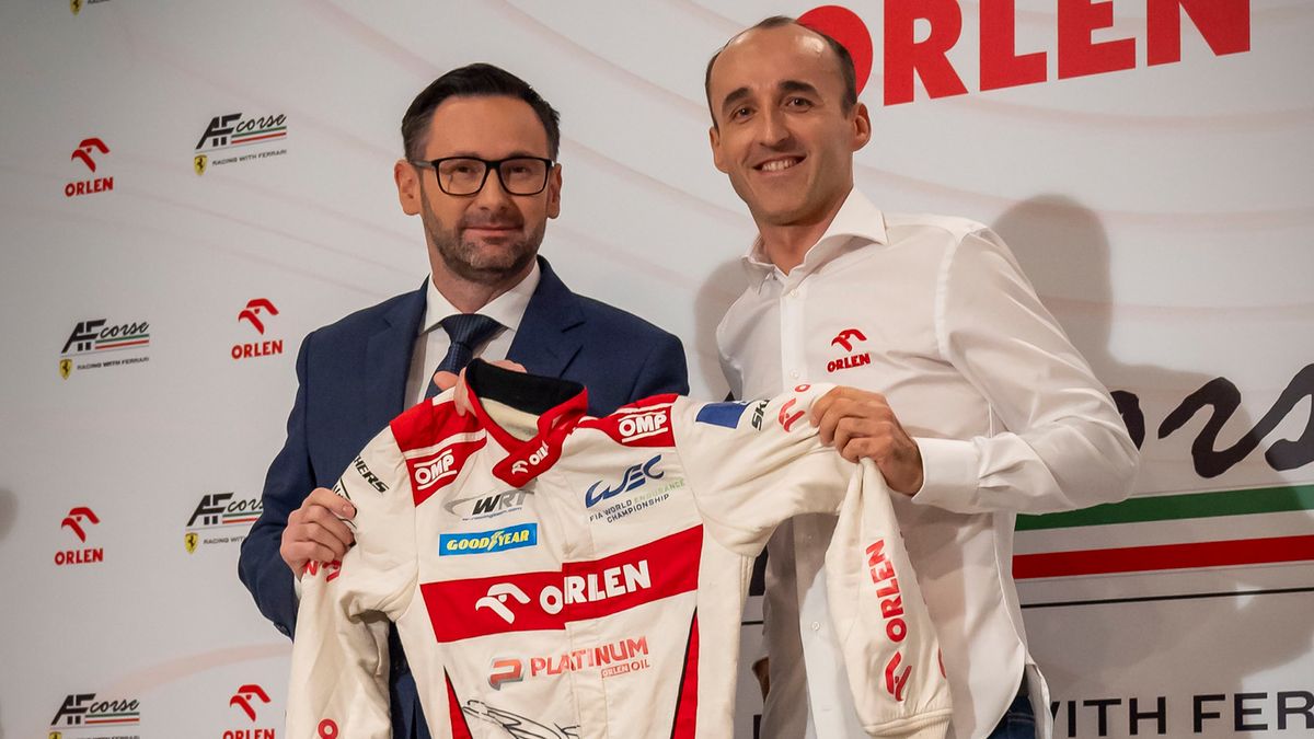 Materiały prasowe / Orlen Team / Na zdjęciu: Daniel Obajtek (po lewej) i Robert Kubica 