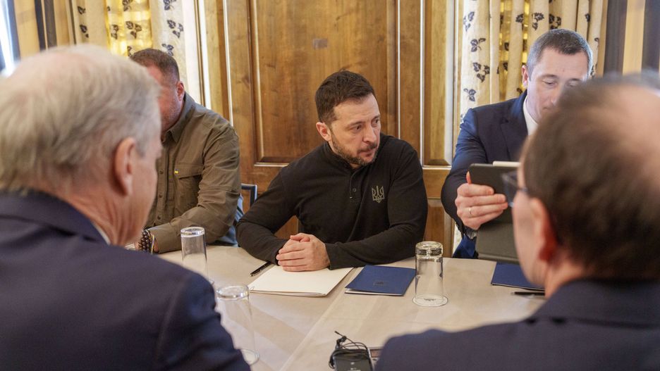 Munich Security Conference 2025
Munich, Germany 20250215. 
Prime Minister Jonas Gahr St?re met with Ukrainian President Volodymyr Zelenskyj at the annual security conference in Munich.
Photo: Javad Parsa / NTB 
Dostawca: PAP/NTB
Javad Parsa
SOC, POL
