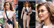 Elegancka Bella Hadid dodała sobie lat fryzurą i "poważną" stylizacją