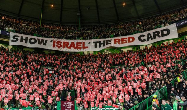 Protest kibiców Celticu (Craig Foy/SNS Group via Getty Images)