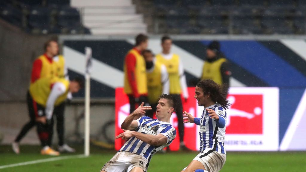 Getty Images / Alex Grimm / Na zdjęciu: Krzysztof Piątek cieszy się z gola