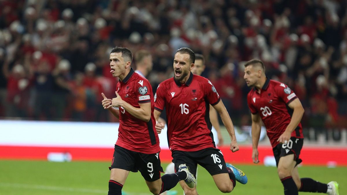 Radość piłkarzy Albanii