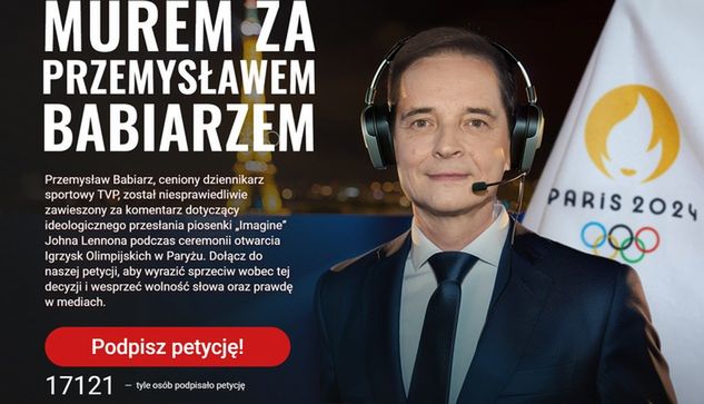 Petycja ws. przywrócenia Babiarza do pracy przy IO w Paryżu