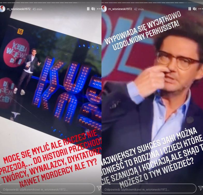Michał Wiśniewski odpowiada na zaczepkę Kuby Wojewódzkiego