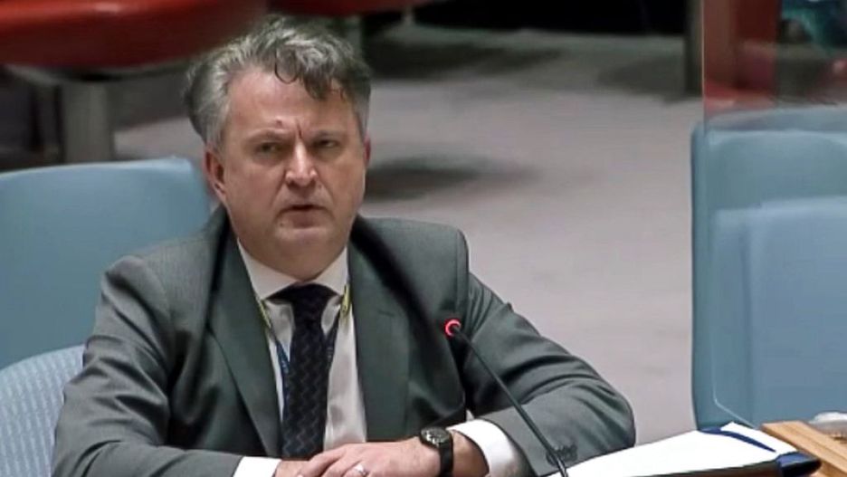 "Używa żywności jako broni". Przedstawiciel Ukrainy w ONZ porównał Putina do StalinaFot. United Nations / AP