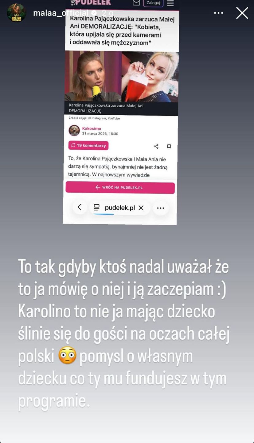 Mała Ania odpowiada Karolinie Pajączkowskiej