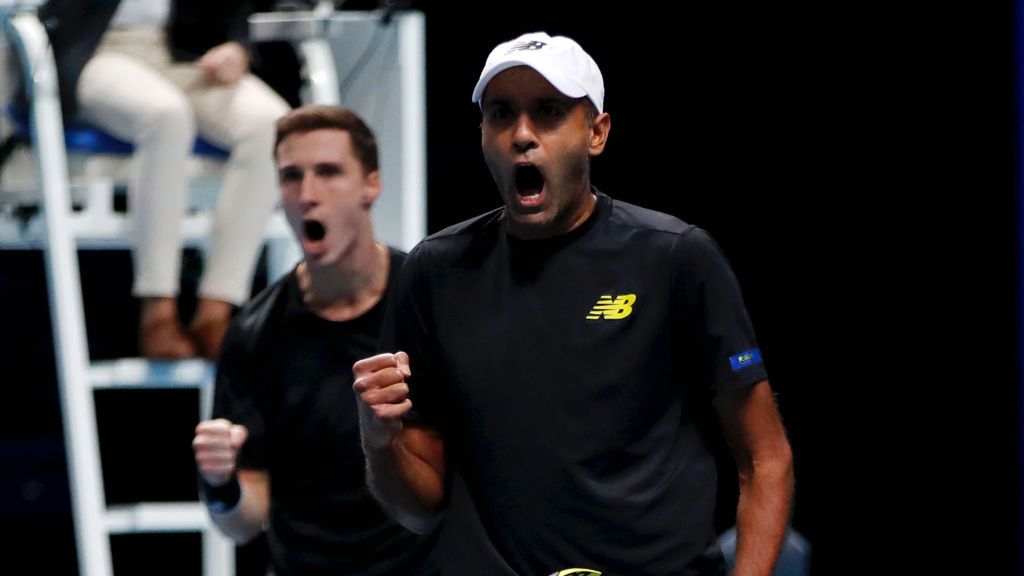 Joe Salisbury (na drugim planie) i Rajeev Ram