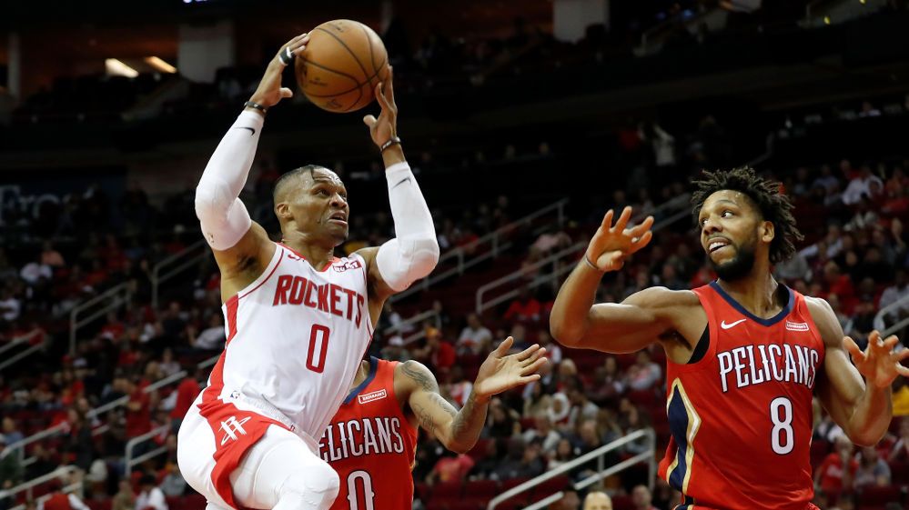 Zdjęcie okładkowe artykułu: Getty Images / Tim Warner / Na zdjęciu: Russel Westbrook (numer 0) oraz Jahil Okafor (8)