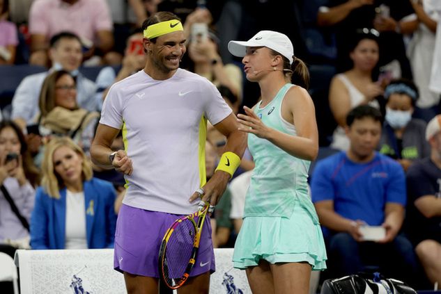 Iga Świątek i Rafael Nadal (fot. Getty Images/Matthew Stockman).