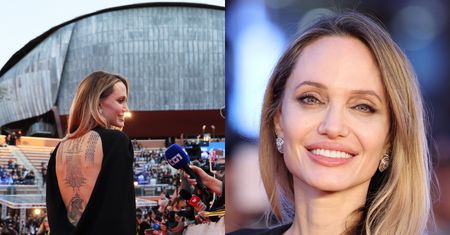 Angelina Jolie w czarnej kreacji odsłania gigantyczne tatuaże na plecach podczas filmowej premiery. Robi wrażenie?