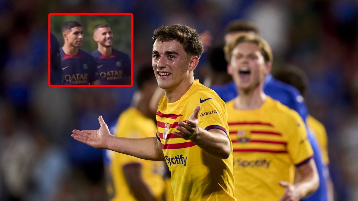 Getty Images / Diego Souto/Quality Sport Images / Na zdjęciu: Gavi, a z lewej (w kwadracie) Achraf Hakimi i Lucas Hernandez