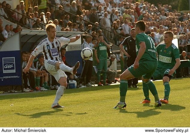 Lukas Janić był wyróżniającą się postacią tego meczu / fot. Mateusz Bobola