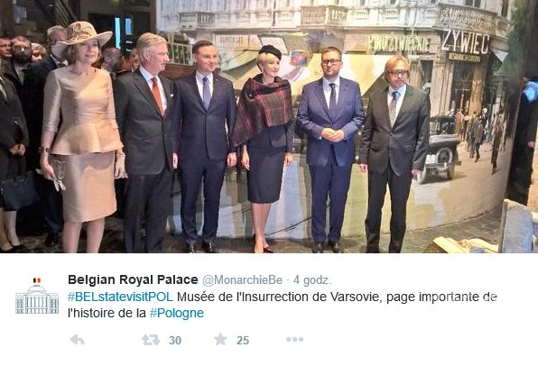 Wizyta króla Filipa I i królowej Matyldy w Polsce (fot. Twitter.com/Belgian Royal Palace)