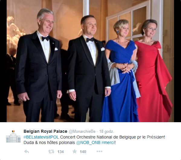 Wizyta króla Filipa I i królowej Matyldy w Polsce (fot. Twitter.com/Belgian Royal Palace)