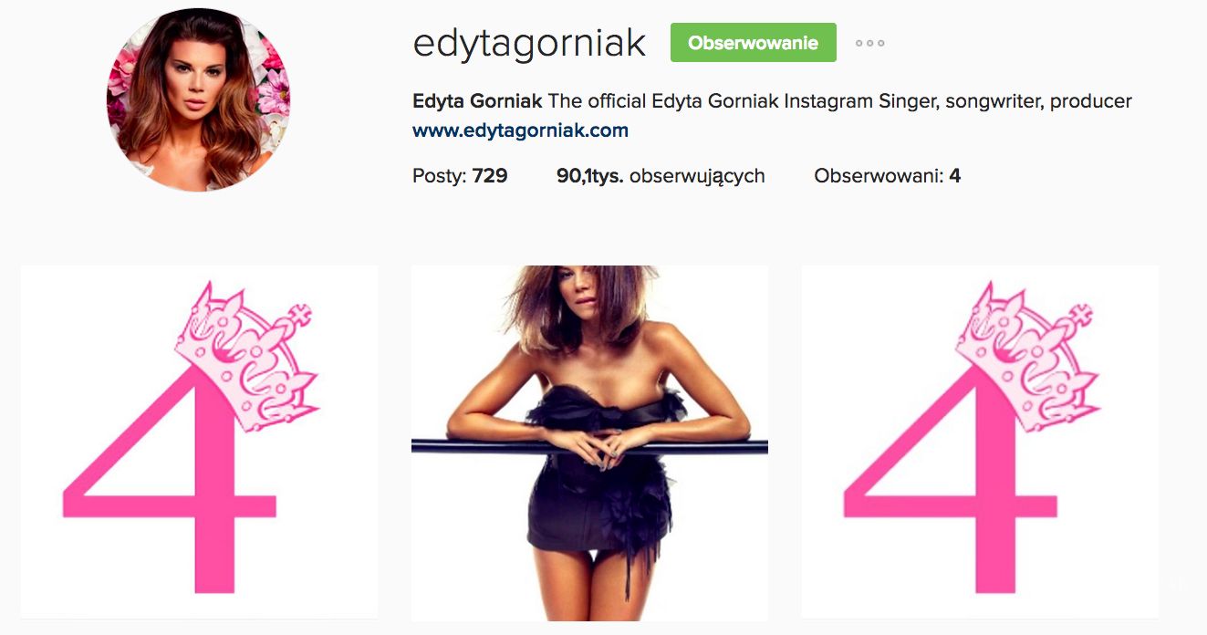 Urodziny Edyty Górniak na Instagramie