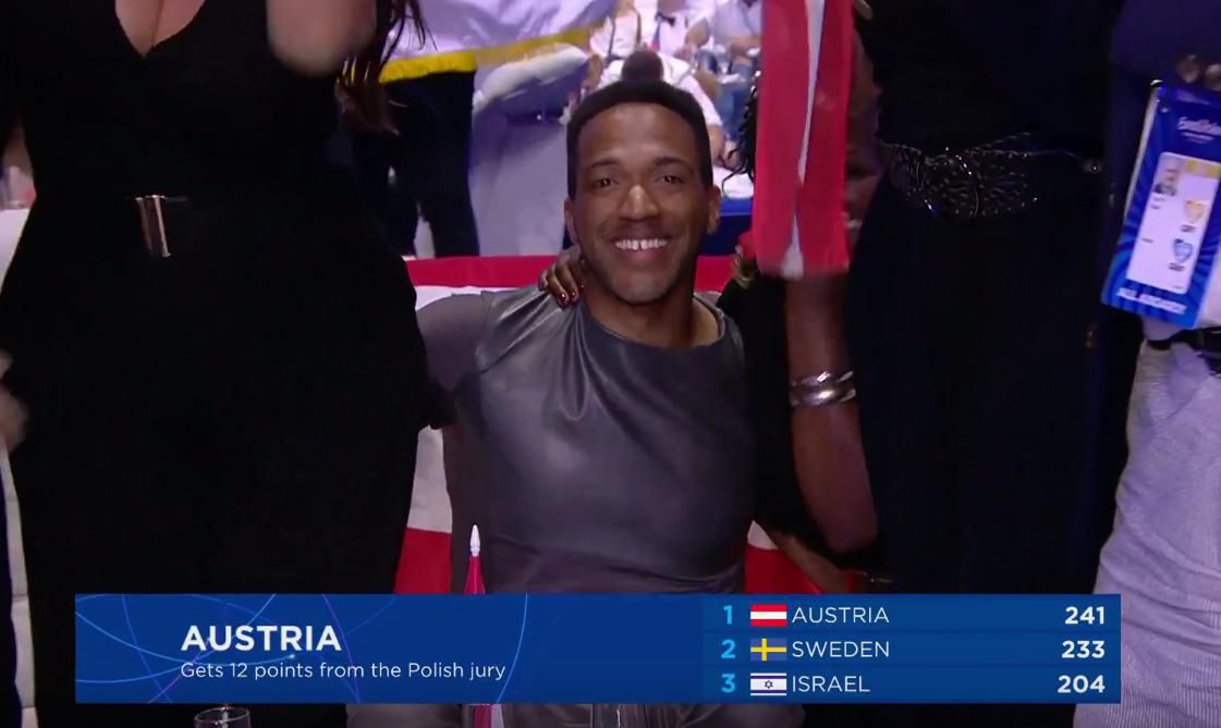 Austria dostała 12 punktów od polskiego jury na Eurowizji 2018