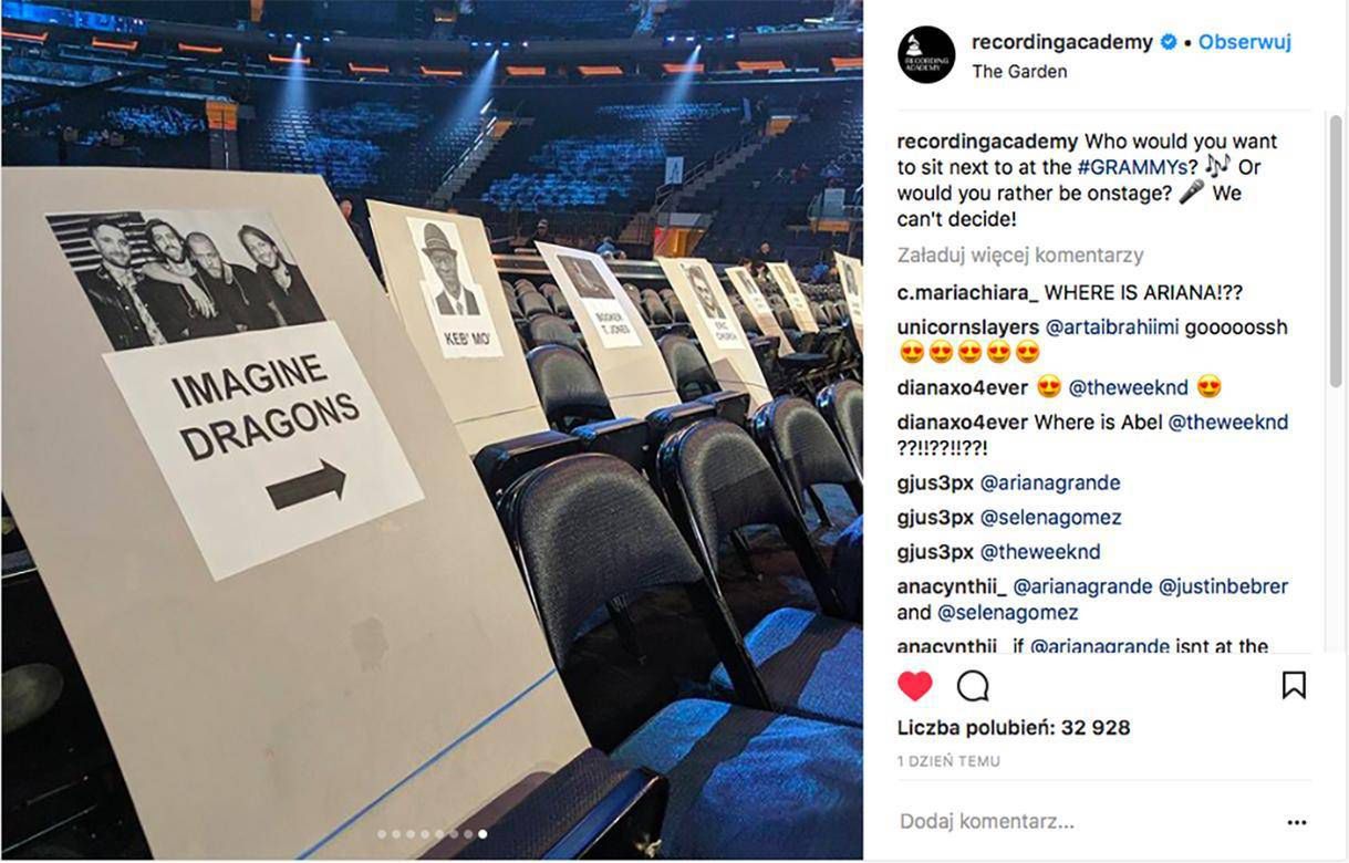 Grammy 2018: jak zostały usadzone gwiazdy?