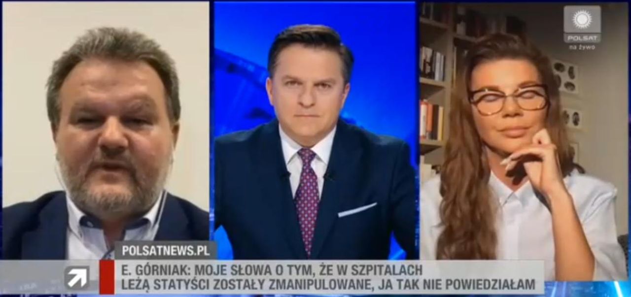 Edyta Górniak i Marek Posobkiewicz w Polsat News