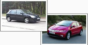 Honda Civic kontra Toyota Corolla