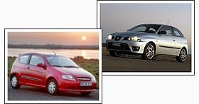 Seat Ibiza kontra Chevrolet Aveo