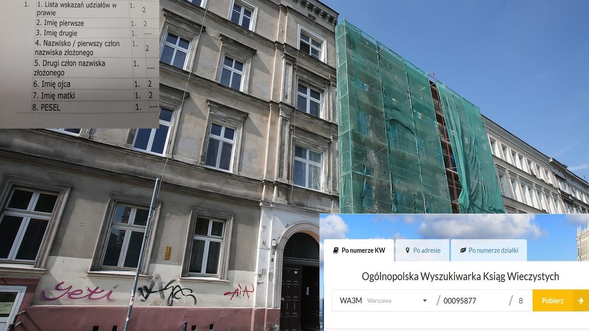 Strona oferująca odpłatne udostępnienie numeru księgi wieczystej