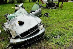 Tyle zostało z auta. Horror na drodze