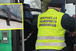 Autobus szkolny z wypadającymi szybami. Były przyklejone taśmą