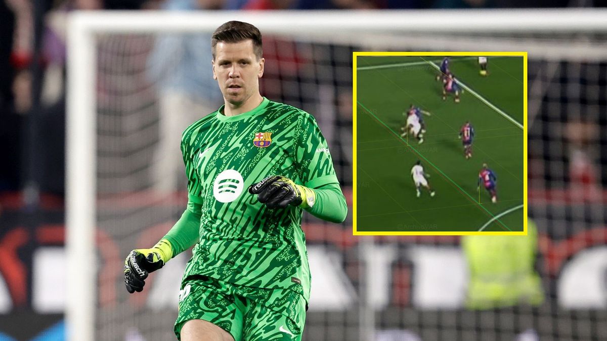 Getty Images / Eric Verhoeven/Soccrates / Na zdjęciu: Wojciech Szczęsny, na małym zdjęciu: kontrowersyjna sytuacja z niedzielnego meczu Sevilla - Barcelona