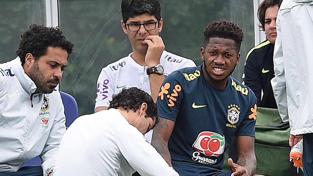 Fred kontuzjowany na treningu Brazylii