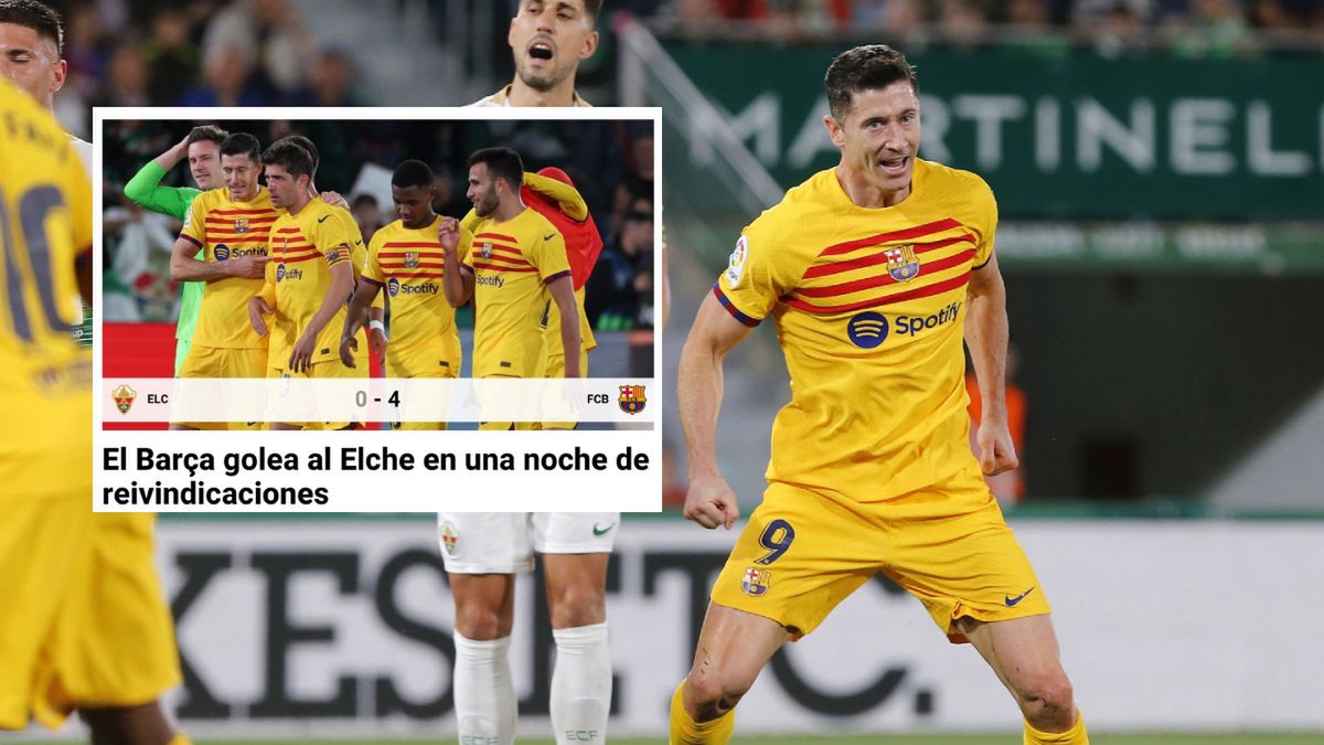 Robert Lewandowski w meczu z Elche