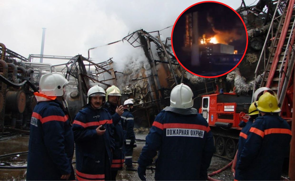 The refinery fire in Volgograd erupted on Saturday morning.