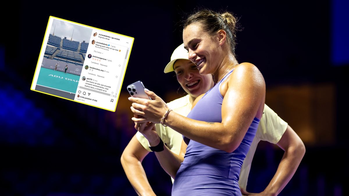 WP SportoweFakty / Na zdjęciu: Iga Świątek i Aryna Sabalenka (Getty Images), w ramce: wspólny post tenisistek (Instagram)