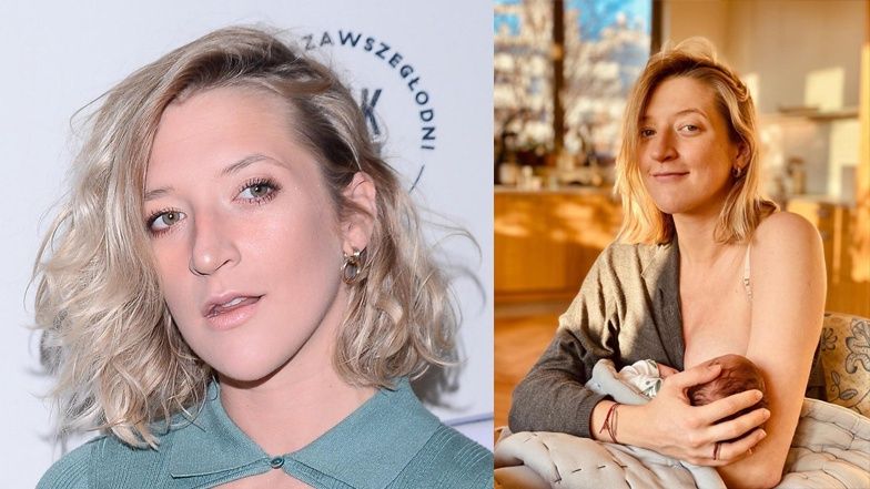 Lara Gessler karmi dziecko piersią