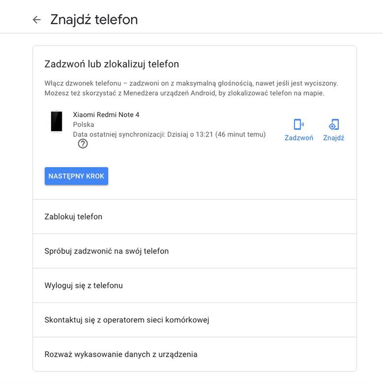 Jak namierzyć zgubiony lub skradziony telefon przez internet? Podpowiadamy 2