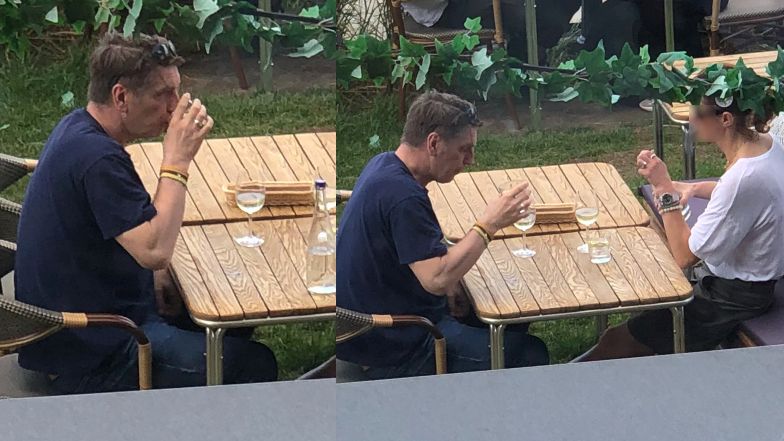 Tomasz Lis relaksuje się w restauracji z koleżanką
