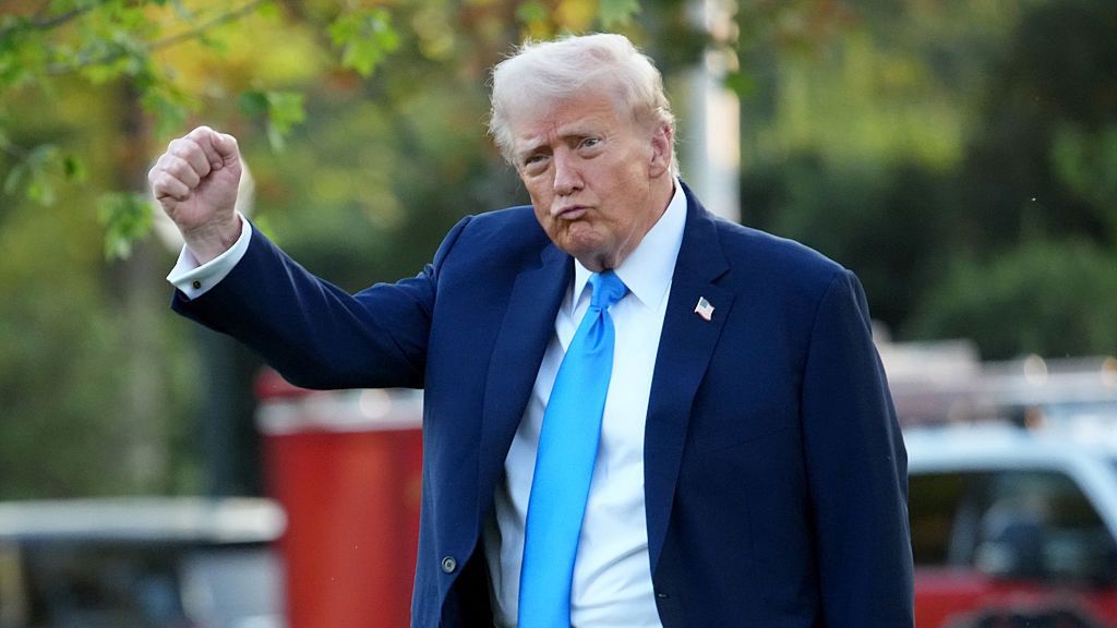President Trump Departs Washington For UN General Assembly In New York
WASHINGTON, DC - SEPTEMBER 22: U.S. President Donald Trump gestures as he departs the White House on September 22, 2025 in Washington, DC. President Trump is traveling to New York to attend the United Nations (UN) General Assembly. (Photo by Andrew Harnik/Getty Images)
Andrew Harnik