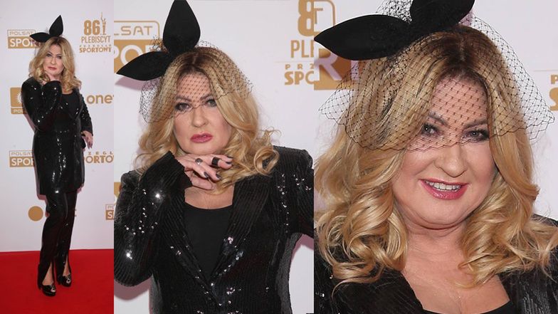 Gala Mistrzów Sportu 2021. Beata Kozidrak kusi spojrzeniem spod woalki