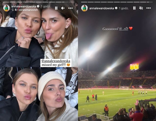 Anna Lewandowska na meczu Barcy z Granadą