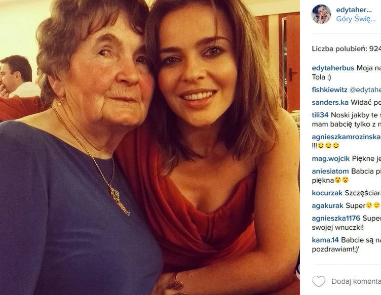 Edyta Herbuś z najbliższymi