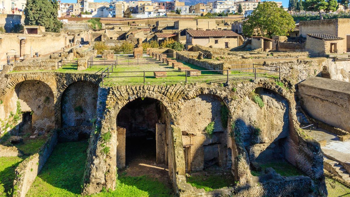 Herkulanum we Włoszech, miasto zniszczył wybuch Wezuwiusza